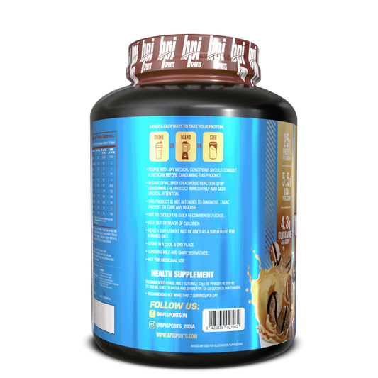 BPI Sports Whey HD Ultra Premium Protein Powder- 4.4 Lbs
