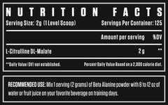 Dexter Jackson Black Series Citrulline Malate - 125 Servings