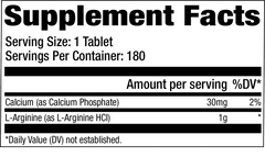 GAT L-Arginine Free Form Amino Acid - 180 Tablets