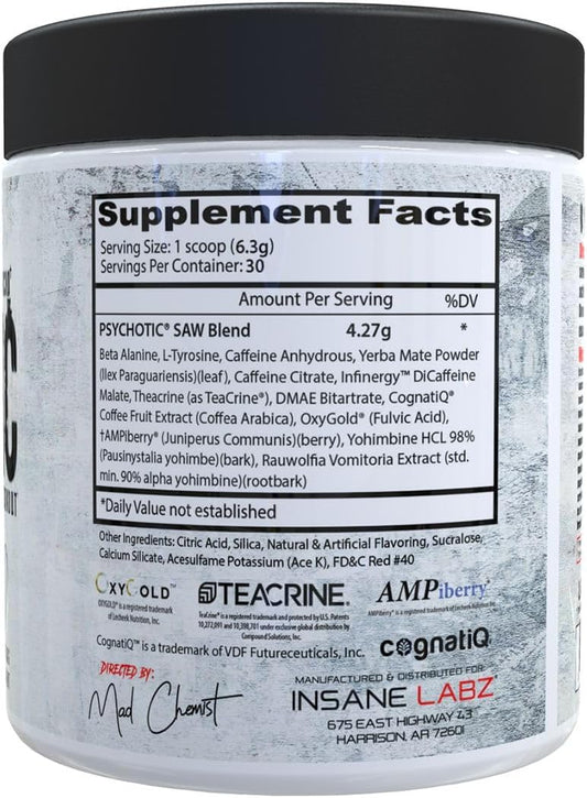 Insane Labz SAW Edition Psychotic Pre-Workout -30 Servings