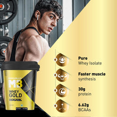 MuscleBlaze Whey Gold 100% Whey Isolate -4 Kg (8.8 Lbs )