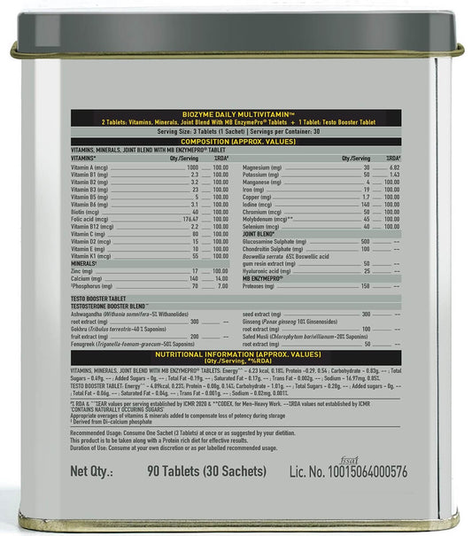 MuscleBlaze Biozyme Daily Multivitamin - 90 Tablets