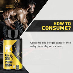 MuscleBlaze Fish Oil Gold - 60 Capsules (with Higher Strength EPA & DHA )