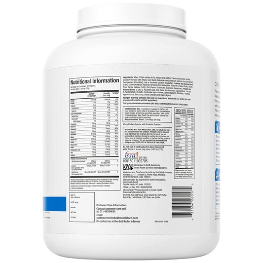 Muscletech Platinum 100% Whey Isolate, Protein Powder - 4 Lbs (1.81Kg)