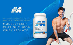Muscletech Platinum 100% Whey Isolate, Protein Powder - 4 Lbs (1.81Kg)