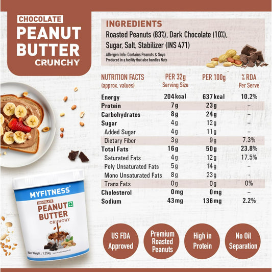 MyFitness Chocolate Peanut Butter - 1250g