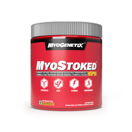 Myogenetix MyoStoked High Voltage Pre workout formula, 45 servings