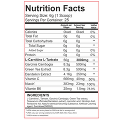 Redskull Carnivox 3000mg L-Carnitine – 25 Servings | Energy & Metabolism Support | 150g
