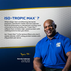 Ronnie Coleman Iso-Tropic Max Protein Powder 5 Lbs | Whey Isolate | 73 Servings near expiry