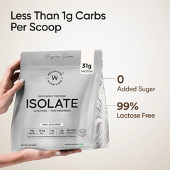 Wellbeing Nutrition Whey Protein Isolate 31g | 4B CFU Probiotics | 2 Kg
