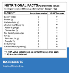 Wellcore (Wellversed) - Micronised Creatine Monohydrate - 100 Gm