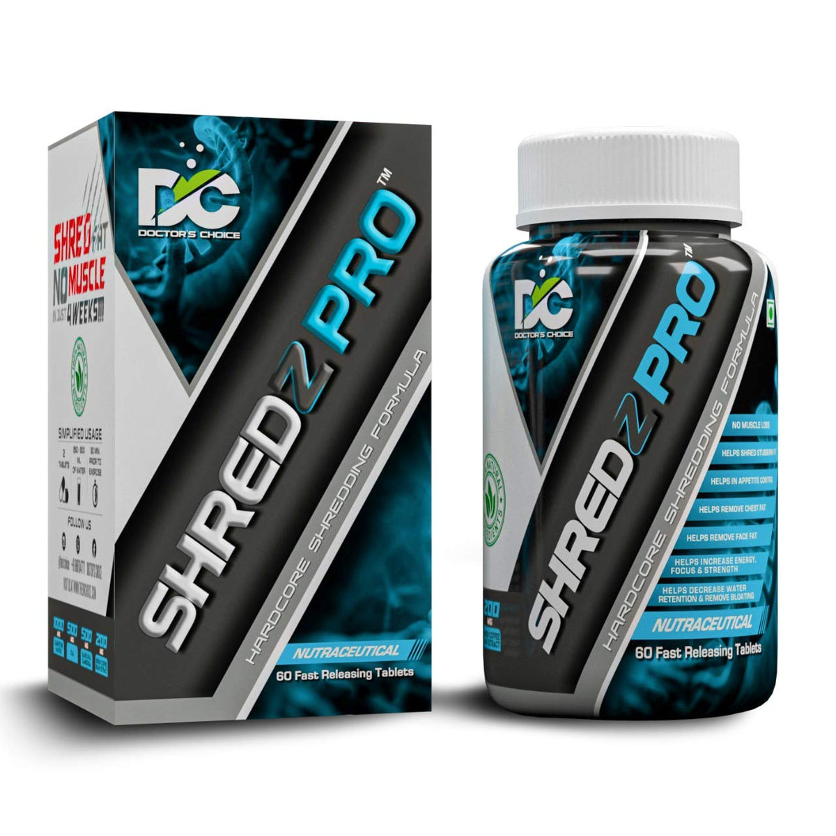 Doctor's Choice SHREDZ PRO Natural Fat Burner - 60 Tablets