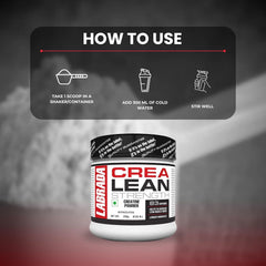 Labrada Crealean 3g Creatine Monohydrate- 83 Servings