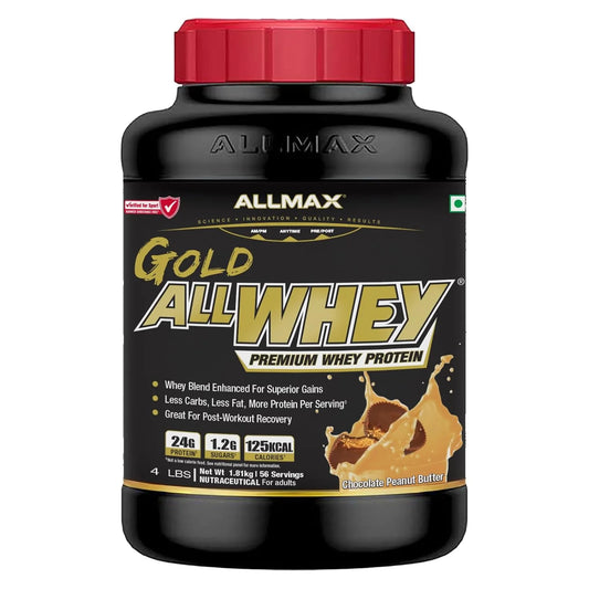 Allmax Gold Allwhey Premium Whey Protein Powder - 4 Lbs ( 56 Servings )