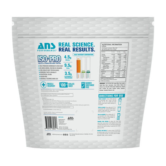 ANS ISO-PRO Isolate & Hydrolyzed Whey Protein - 4.4lbs - 2 Kg