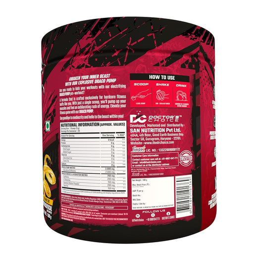 Doctor's Choice Draco Pump Pre Workout - 20 servings