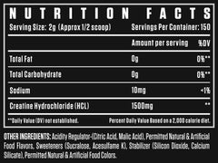 Dexter Jackson Black Series Creatine HCL 2000 mg -150 Servings
