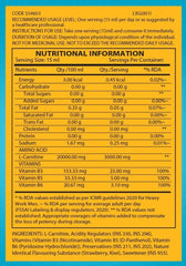 GNC Total Lean Triple Strength L-Carnitine Liquid 3000 mg - 30 Servings