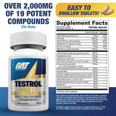 GAT Testrol Gold ES Testosterone Boosters - 60 Tablets