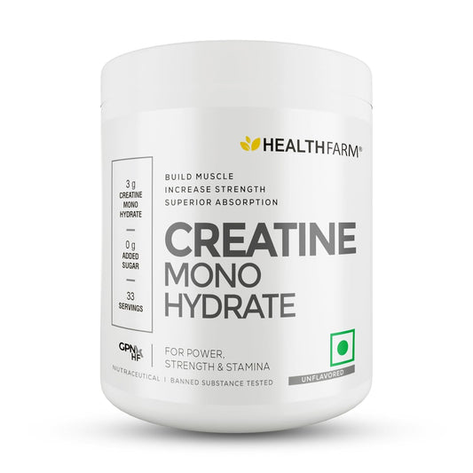 Healthfarm Creatine Monohydrate Powder - 100 gm Unflavoured