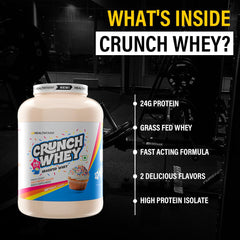 Healthfarm Crunch Whey Grassfed Whey Protein - 4.4 Lbs