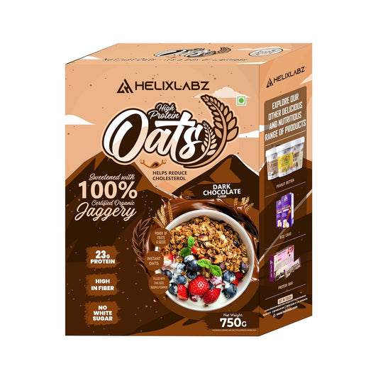 HelixLabz High Protein Oats 750 Gm (Pack of 2 )
