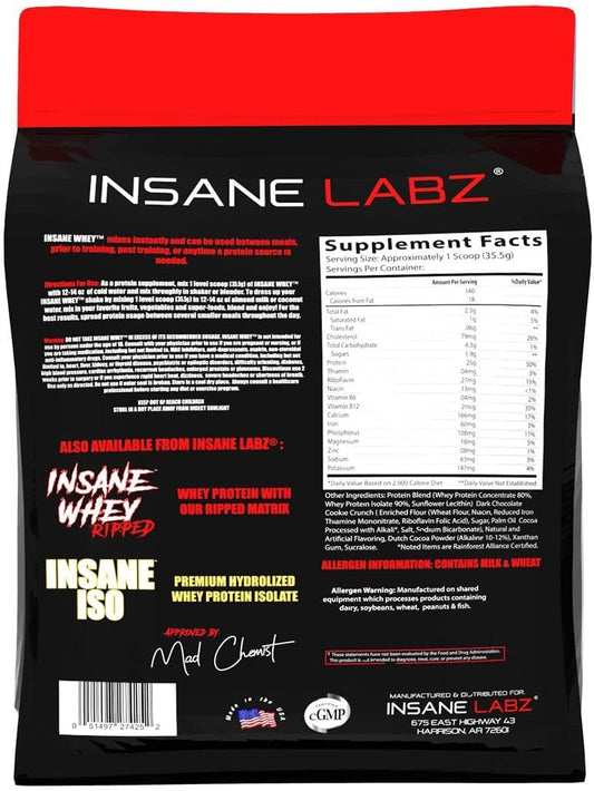 Insane Labz INSANE Whey Protein -10 Lbs ( 4.4 Kg )