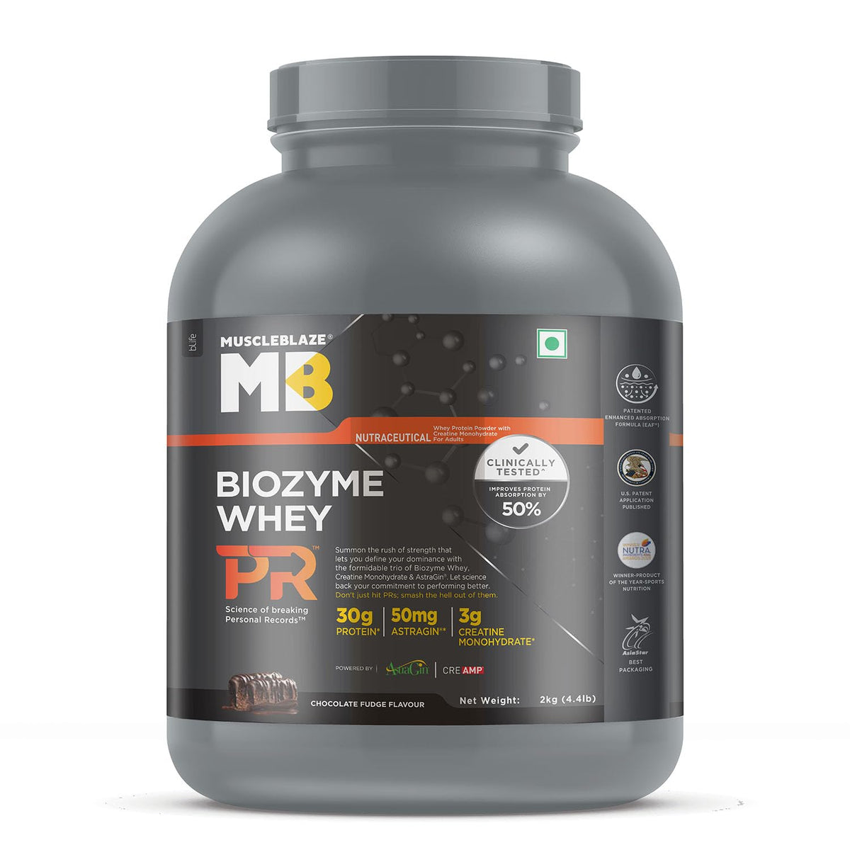 MuscleBlaze Biozyme Whey Protein PR - 4.4 Lbs