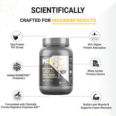 MuscleBlaze Biozyme Gold 100% Whey - 1 Kg