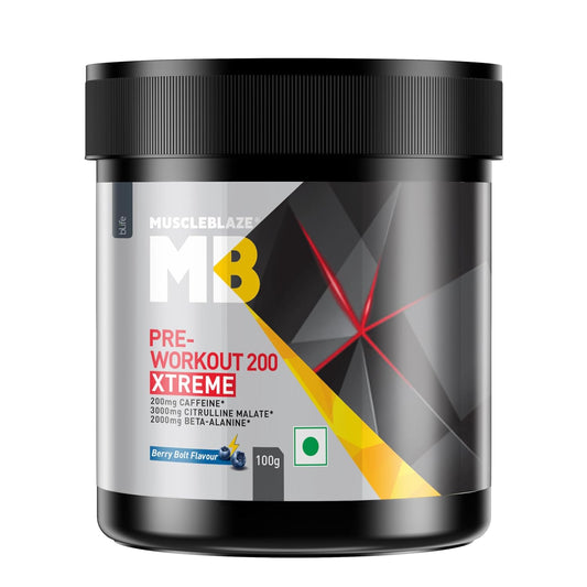 MuscleBlaze PRE Workout 200 Xtreme, 100 g - 15 Servings