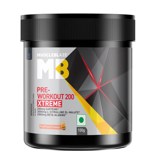 MuscleBlaze PRE Workout 200 Xtreme, 100 g - 15 Servings