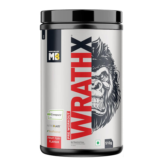 MuscleBlaze Pre-Workout WrathX - (30 Servings, 510g)