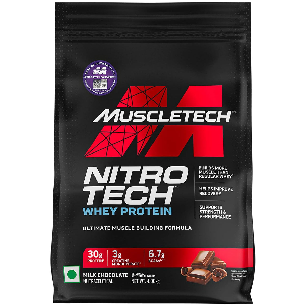 MuscleTech Nitrotech Whey Protein - 8.8 Lbs ( 4 Kg )