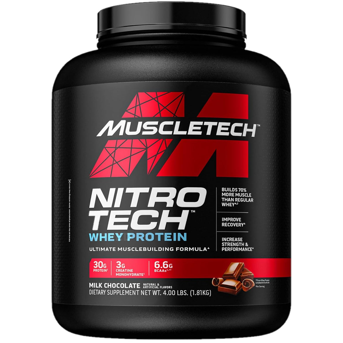 MuscleTech NitroTech Performance Series Whey Protein - 4 Lbs (1.81Kg)