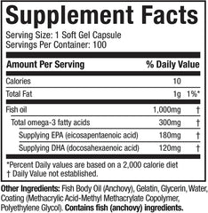 Muscletech Platinum Omega Fish OIl  - 100 Softgels