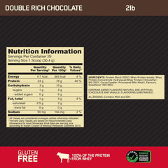 Optimum Nutrition (ON) Gold Standard 100% Whey Protein - 2 Lbs