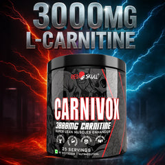 Redskull Carnivox 3000mg L-Carnitine – 25 Servings | Energy & Metabolism Support | 150g