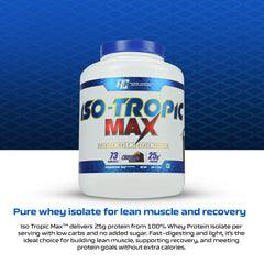 Ronnie Coleman Iso-Tropic Max Protein Powder 5 Lbs | Whey Isolate | 73 Servings near expiry