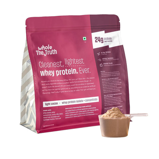 The Whole Truth Whey Protein Isolate + Concentrate - 1 Kg (2.2 Lb)