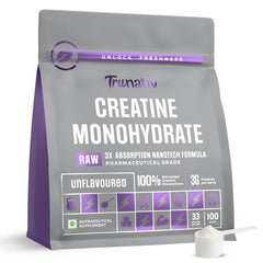 Trunativ Pure Micronised Creatine Powder | Creatine Monohydrate -100g (33 Serving )