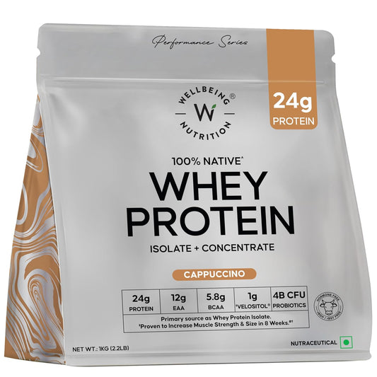 Wellbeing Nutrition Clean Whey Protein Isolate & Concentrate -1Kg