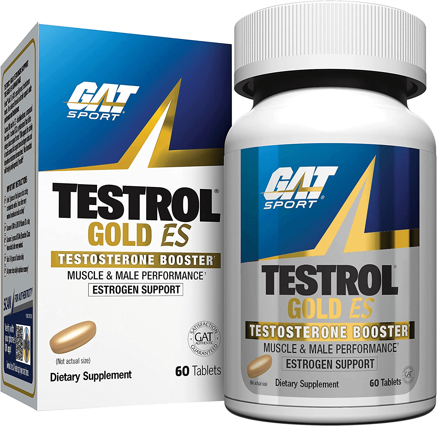 GAT Testrol Gold ES Testosterone Boosters - 60 Tablets
