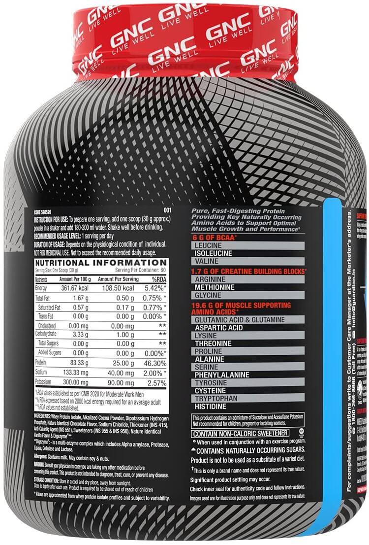GNC AMP Pure Isolate - 4 Lbs	