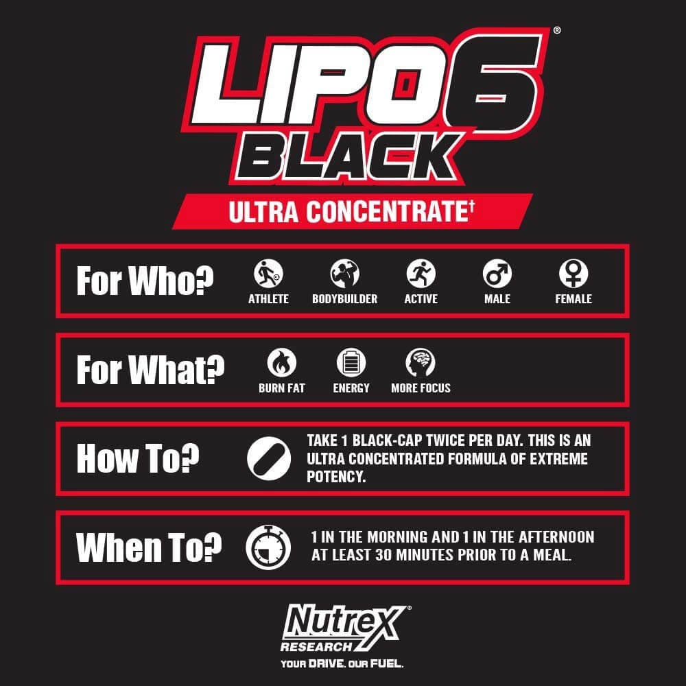 Nutrex Lipo 6 Black Ultra Concentrate- 60 Capsules