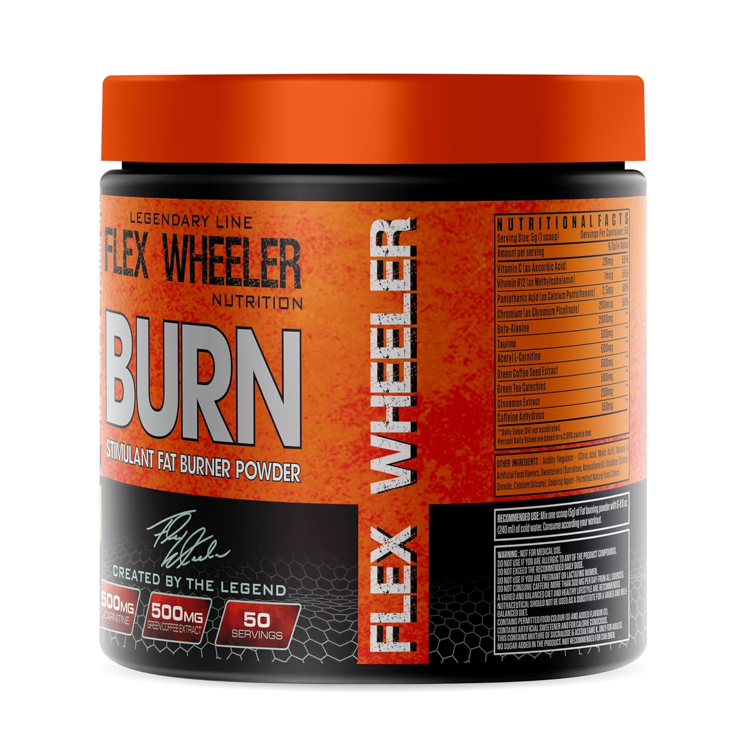 Flex Wheeler Legendary Burn Fat Burner - 50 Servings 
