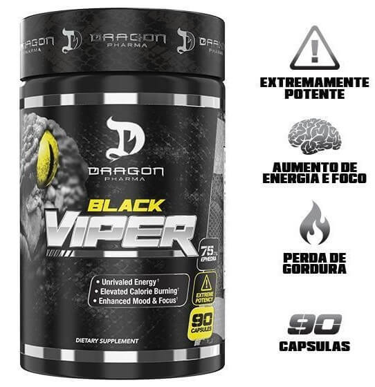 Dragon Pharma Black Viper Fat Burner - 90 Capsules