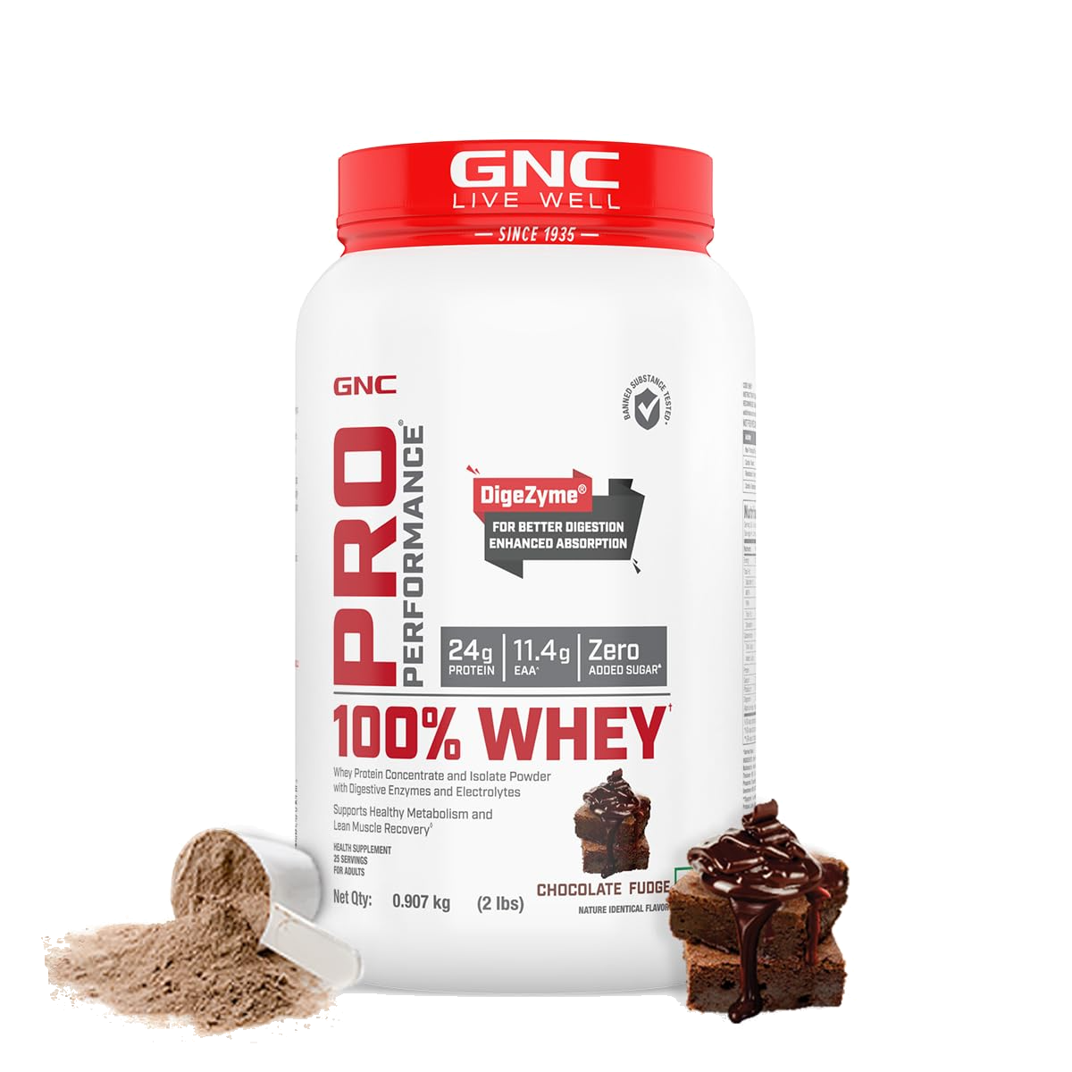 GNC Pro Performance 100% Whey Protein Powder - 2 Lbs