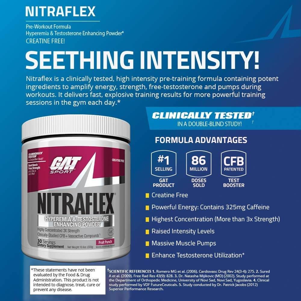 GAT Nitraflex Advanced Pre-Workout - 30 Servings