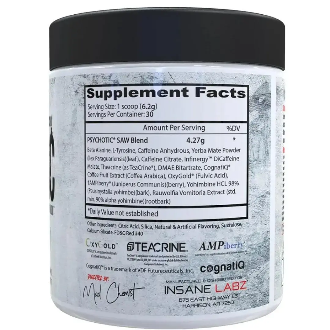 Insane Labz SAW Edition Psychotic Pre-Workout -30 Servings